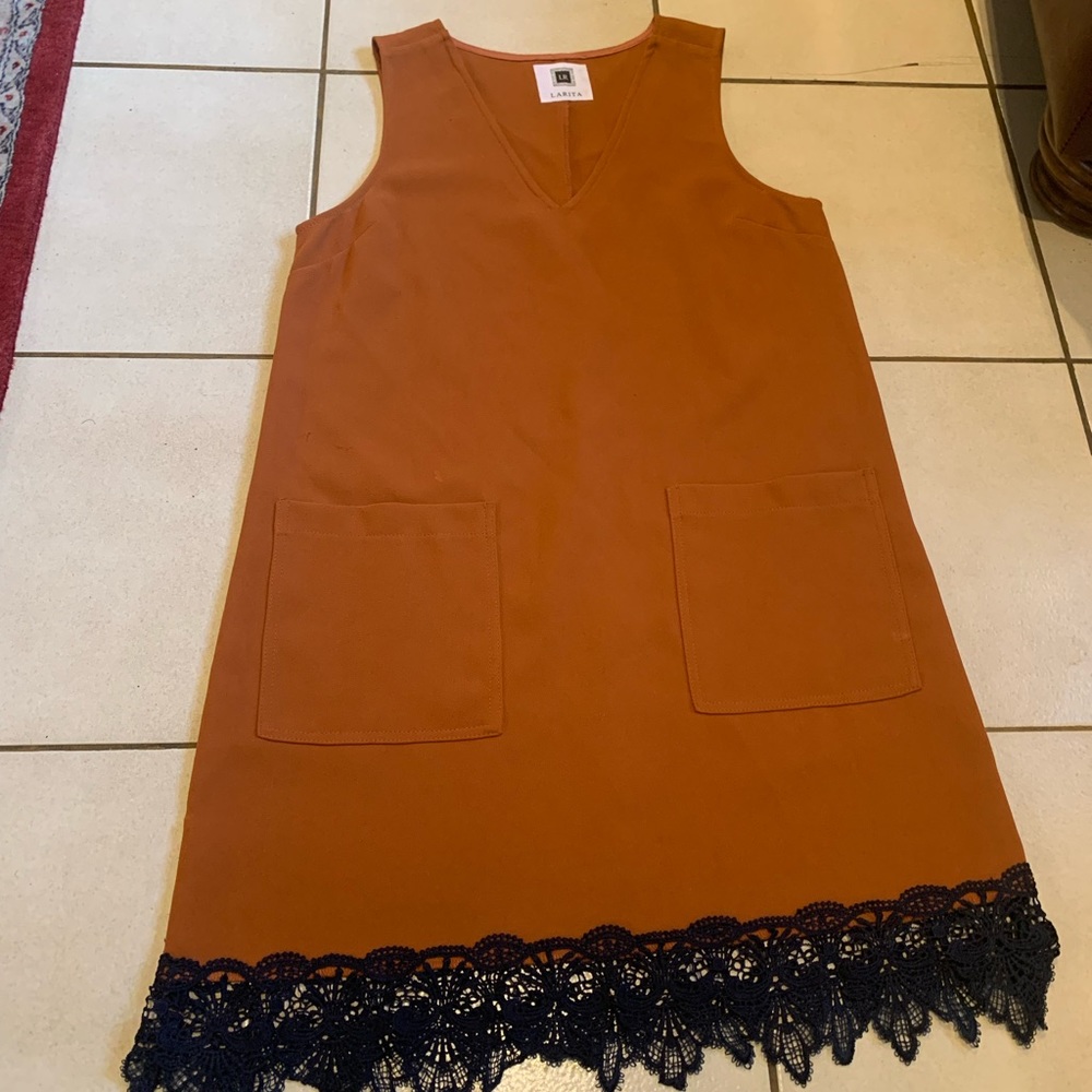 Larita maxi dress brown & black